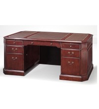 Oxmoor Executive Desk with Leather Inlays Top