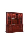 Oxmoor Executive Storage Credenza with Overhead Storage Hutch