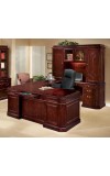 Oxmoor Executive U-Shape Desk with Overhead Storage Hutch