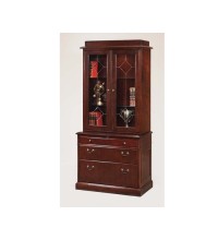 Oxmoor Lateral File with Two-Door Stacking Bookcase Hutch