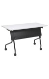 Flip-Top 48 and  Training Table with Black Frame and Grey Top (M84224BG)