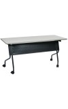 Flip-Top 60 and  Training Table with Black Frame and Grey Top (M84225BG)