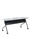 Flip-Top 72 and  Training Table with Black Frame and Grey Top (M84226BG)