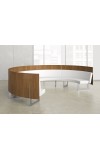 Arena Curved Bench with Veneer Screen