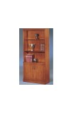Belmont Executive Cherry 2-Door Storage Cabinet with Bookcase