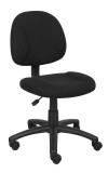 Black Fabric Armless Deluxe Posture Task Chair (MB315-BK)