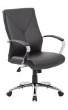 Black High Back Leather Contemporary Executive Chair (MB10101-BK)