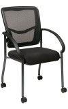 Modern Black Mesh Stack Chair