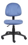 Blue Microfiber Armless Deluxe Posture Task Chair (MB325-BE)