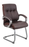Brown Double Plush Executive Guest Chair (MB8779-BN)