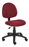 Burgundy Fabric Armless Deluxe Posture Task Chair (MB315-BY)