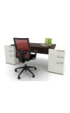 C.A., 60 and  Executive Desk with Modular Pedestals