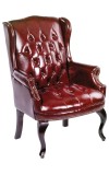 Classic Oxblood Vinyl Traditional Guest Chair (MB809-OX)