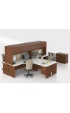 Concept 300, Workstation Cluster of 4 with Extended Corner Desks