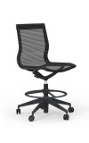 Curva Nylon Frame Mid-Back Mesh Executive Armless Chair with Casters