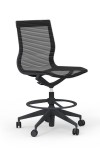 Curva Nylon Frame Mid-Back Mesh Hi-Task Armless Chair with Casters