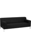 Definity Series Black Leather Sofa (MF-ZB-DEFINITY-8009-SOFA-BK-GG)