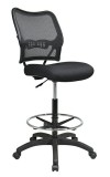 Deluxe Dark Back Drafting Chair with Black Mesh Seat