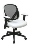 White Vinyl Seat Managers Chair