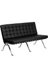 Flash Series Black Leather Love Seat (MF-ZB-FLASH-801-LS-BK-GG)