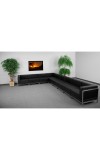 Imagination Series Black Leather Sectional Configuration, 9 Piece