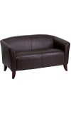 Imperial Series Brown Leather Love Seat (MF-111-2-BN-GG)