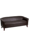 Imperial Series Brown Leather Sofa (MF-111-3-BN-GG)