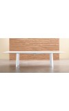 Kai 14 and Rectangular Conference Table with Glass Top and Metal Legs