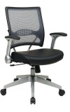 Light Back and Black Eco Leather Seat Managers Chair