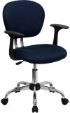 Mid-Back Navy Mesh Task Chair with Arms (MF-H-2376-F-NAVY-ARMS-GG)