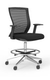 Oroblanco Black Hi-Task Chair with Casters