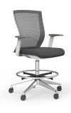 Oroblanco White Hi-Task Chair with Casters