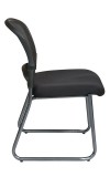 Modern Armless Mesh Stack Chair with Padded Seat