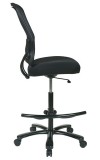 Big and Tall Double Dark Back Drafting Chair with Black Mesh Seat