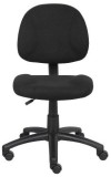 Black Fabric Armless Deluxe Posture Task Chair (MB315-BK)