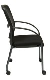 Modern Black Mesh Stack Chair