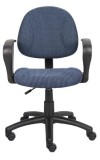 Blue Fabric Deluxe Posture Task Chair with Loop Arms (MB317-BE)