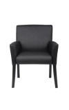 Box Arm Guest Chair with Black Wood Finish Legs (MB639-BK)