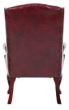 Classic Oxblood Vinyl Traditional Guest Chair (MB809-OX)