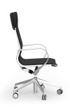 Curva Aluminum Frame Hi-Back Leather Executive Chair with Casters