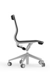 Curva Aluminum Frame Mid-Back Mesh Armless Executive Chair with Casters