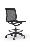 Curva Nylon Frame Mid-Back Mesh Hi-Task Armless Chair with Casters