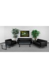 Definity Series Black Leather Sofa (MF-ZB-DEFINITY-8009-SOFA-BK-GG)