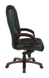 Deluxe High-Back Black Executive Leather Chair