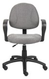 Grey Fabric Deluxe Posture Task Chair with Loop Arms (MB317-GY)