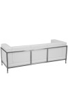 Imagination Series White Leather Sectional andamp; Sofa 10 Piece Set