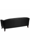 Imperial Series Black Leather Sofa (MF-111-3-BK-GG)