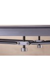 Kai 14 and Rectangular Conference Table with Glass Top and Metal Legs