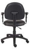 Leather Deluxe Posture Task Chair with Adjustable Arms (MB306)