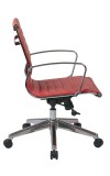 Mid Back Red Eco Leather Chair